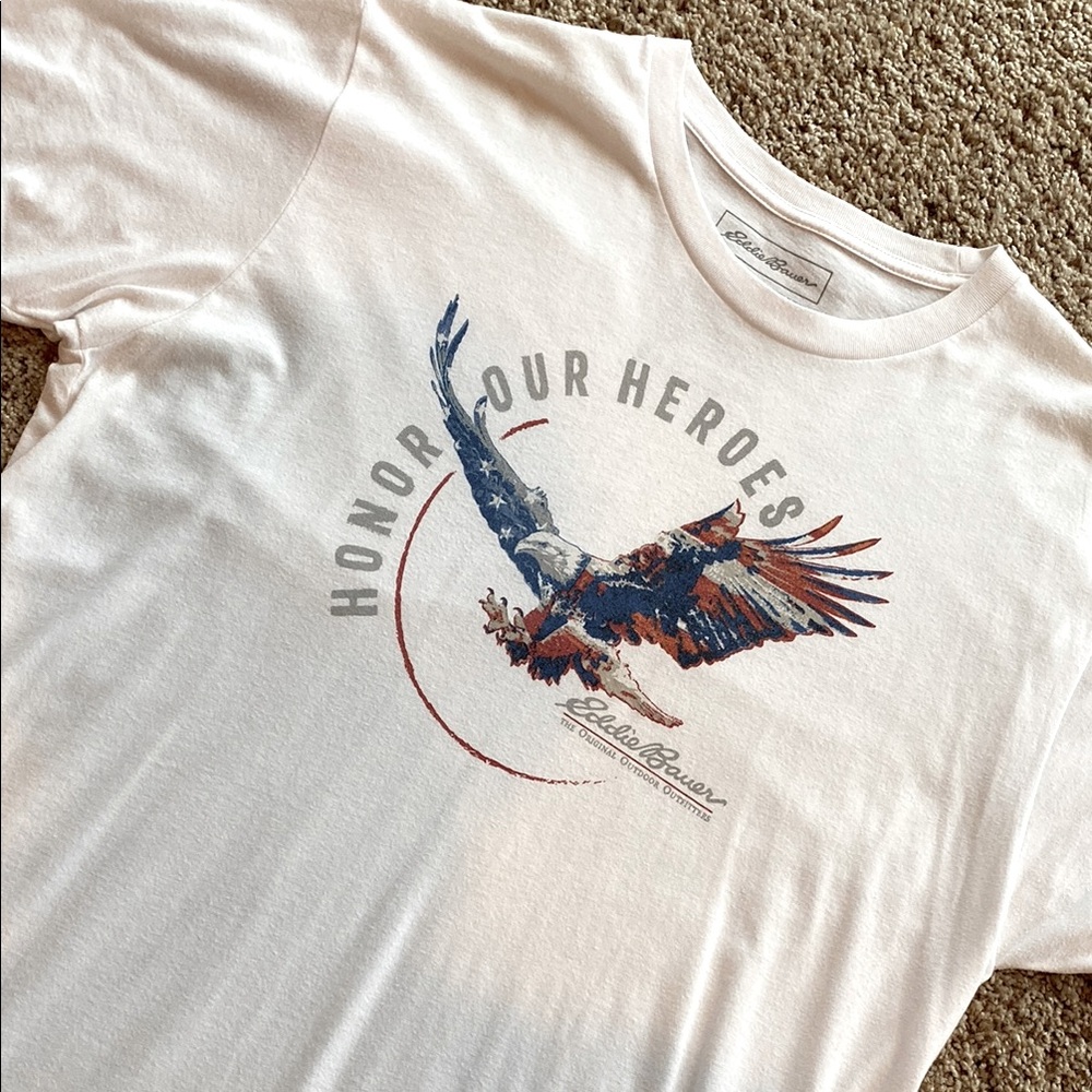 Eddie Bauer White Graphic Tee